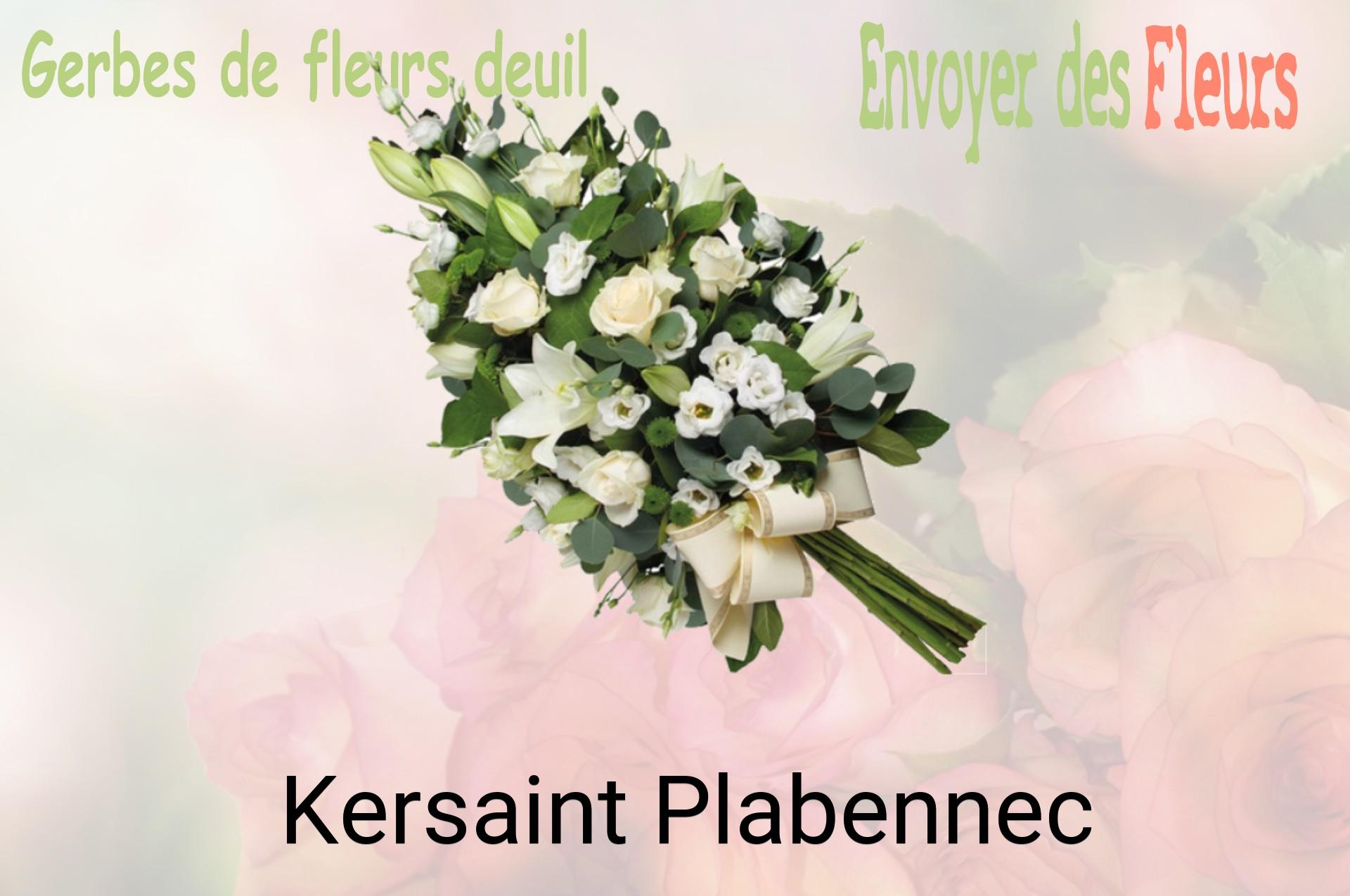 Gerbe de fleurs de deuil livrée à Kersaint-Plabennec